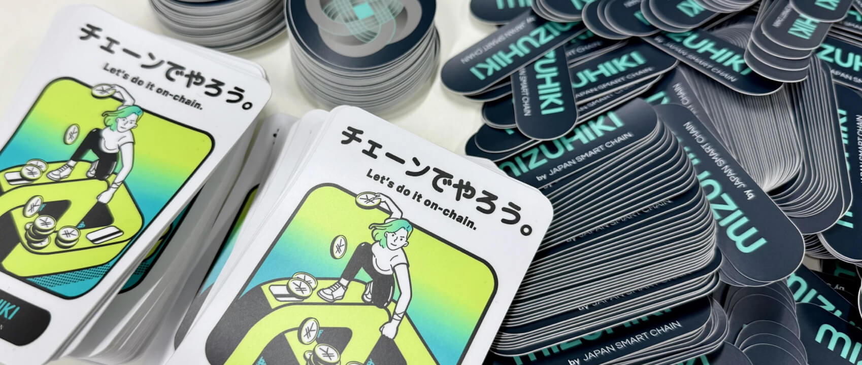 JSC and Mizuhiki stickers and branding at WebX